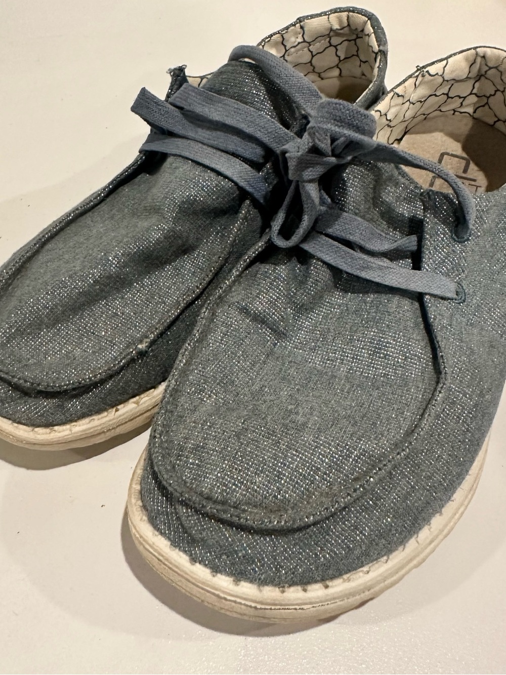 Hey Dude Gray Sparkle Slip-On Loafers